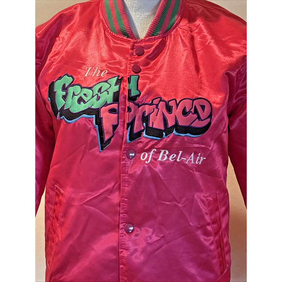 Headgear Classics Fresh Prince Bomber Jacket Pink Flames NWT Size M – Retro 90s - Picture 2 of 10